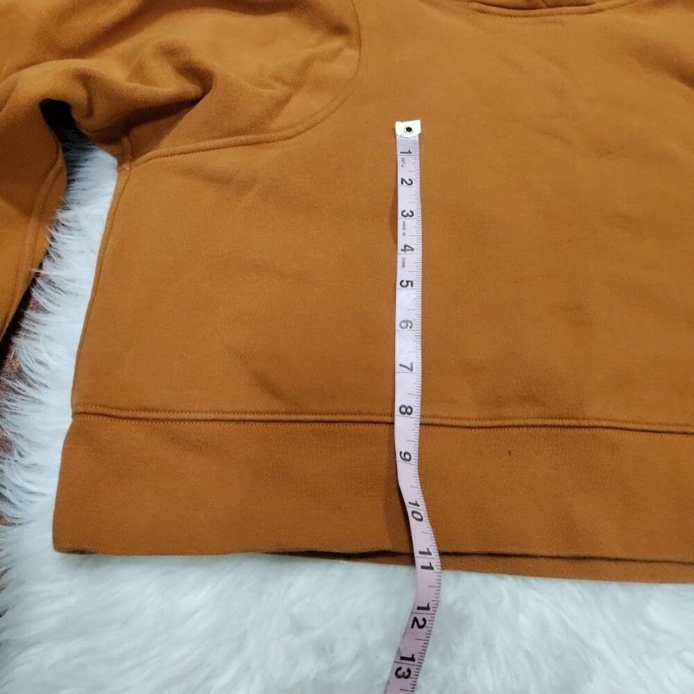 Lululemon Athletica Loungeful Womens Size 10 Boxy Cropped Hoodie Butternut Brown - Picture 11 of 12